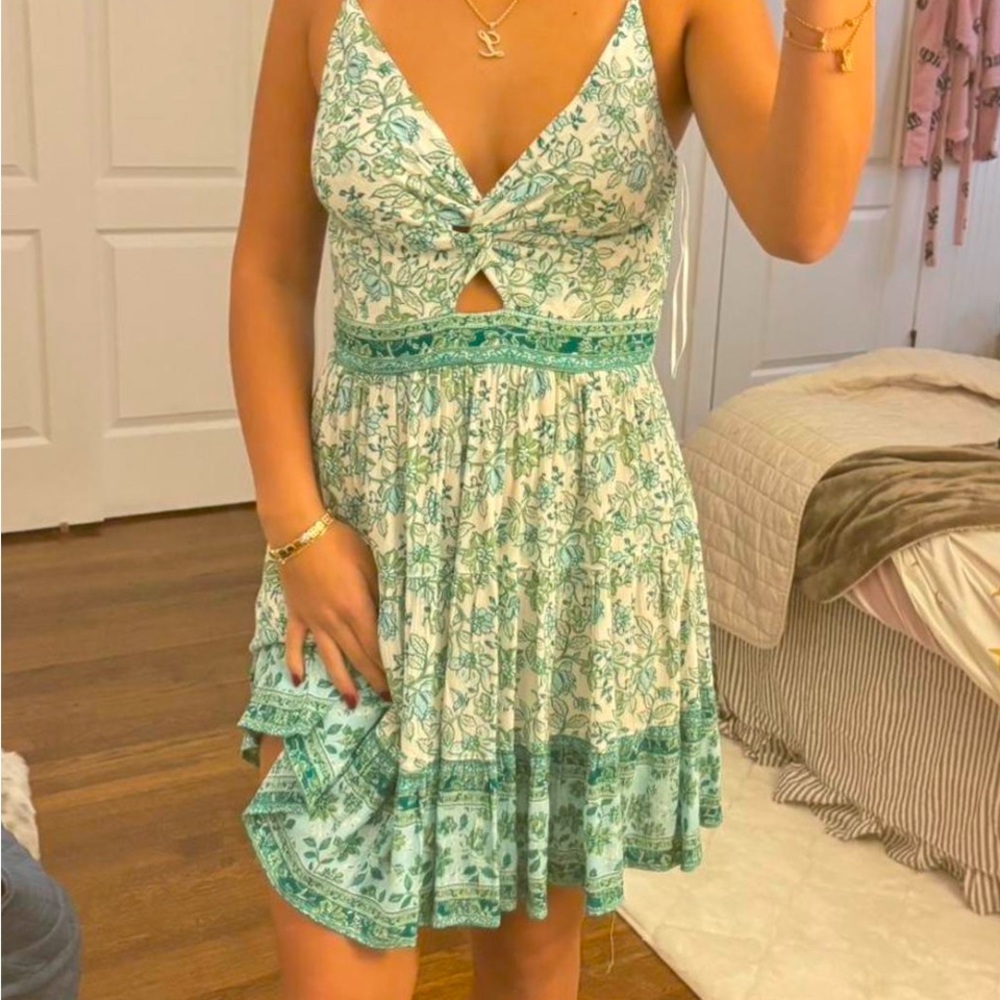 Floral Green Summer Dress